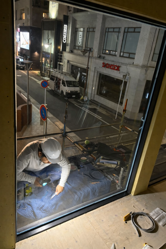 コーキング仕上げ